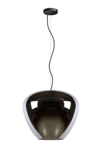 Светильник подвесной Soufian 70478/40/65 Lucide прозрачный серый 1 лампа, основание чёрное в стиле современный  фото 3